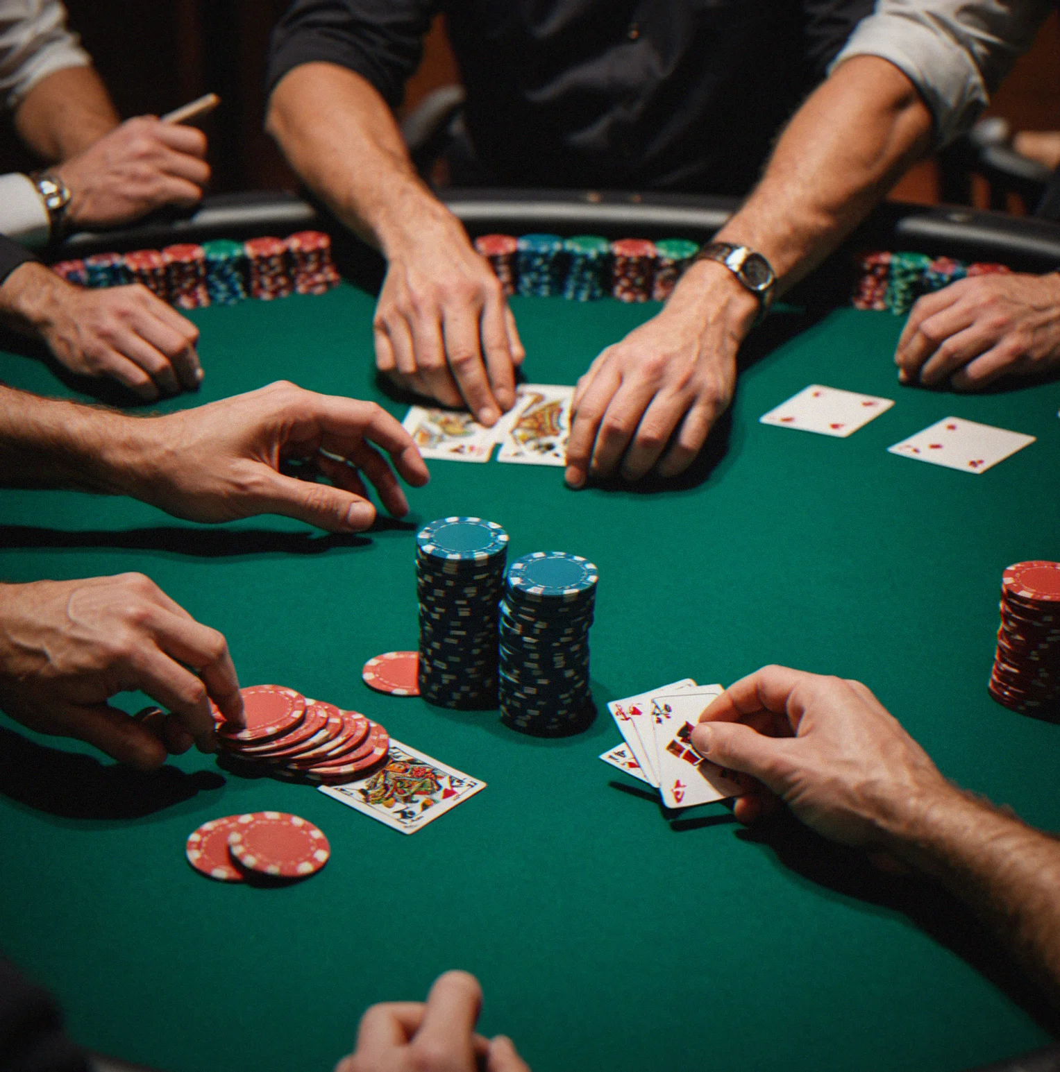 Close-up of clay composite chips stacked in racks during an event